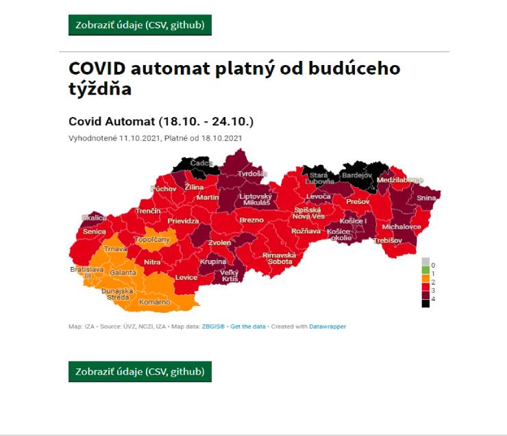 Slovensko začína černieť: Od pondelka máme päť čiernych okresov