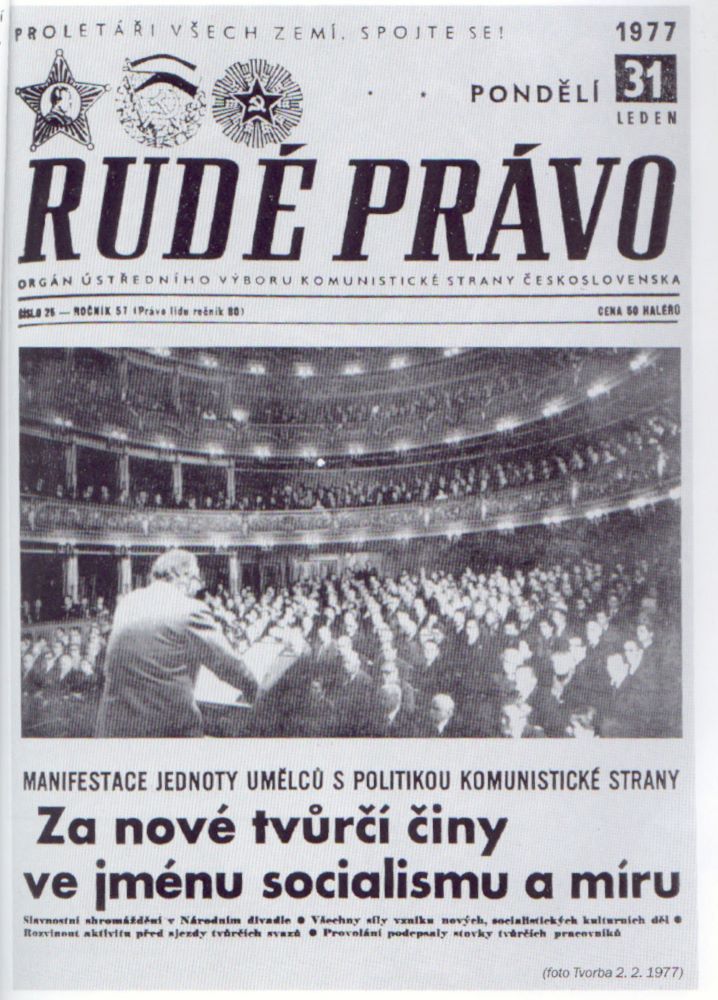 Slovenskí aj českí umelci pred 45 rokmi podpisovali Antichartu, ich zoznam vtedajšie noviny zverejnili