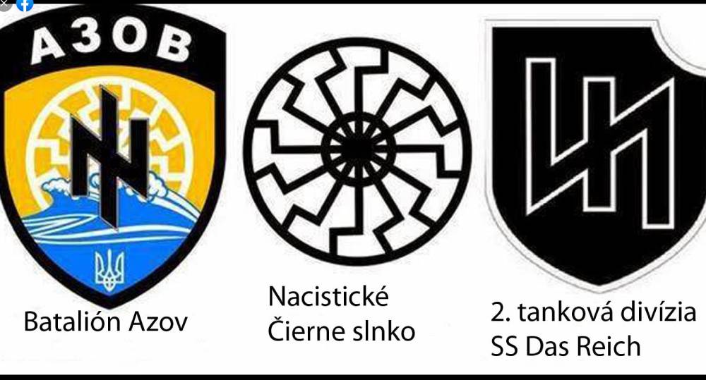 Baránek: Symbol bataliónu Azov je kombináciou symbolu nacistického tzv. Čierneho slnka a 2. tankovej divízie SS Das Reich s tzv. „vlčím hákom“