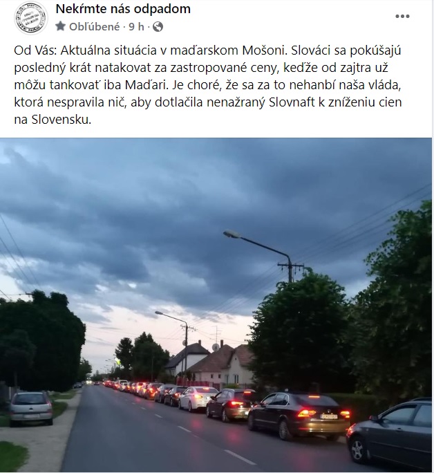 Maďari rušia pre zahraničných vodičov lacné PHM. Nahnevaní Slováci zúria!
