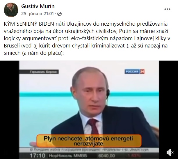 Putin sa nám smeje: Budete kúriť drevom? Na Sibíri ho máme dosť! (VIDEO)