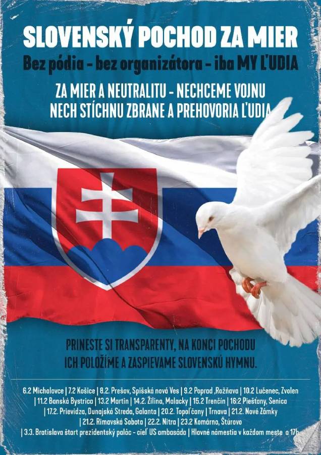 VÝZVA Slovenský POCHOD za MIER: Bude sa konať v mestách po celom Slovensku (video)