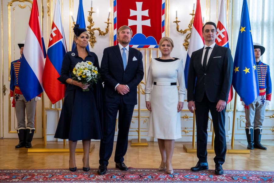 Prezidentka Zuzana Čaputová privítala na Slovensku holandský kráľovský pár